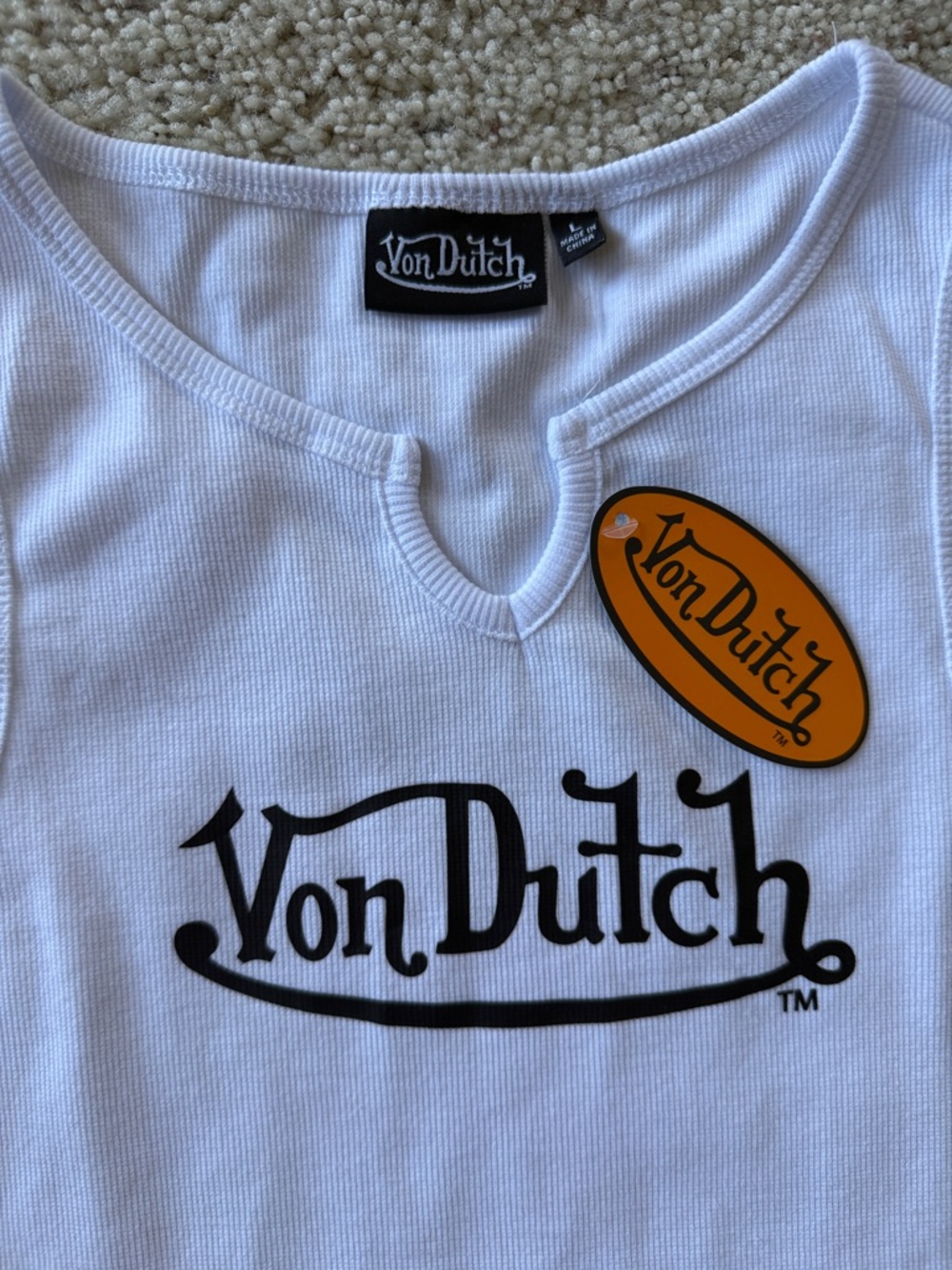 Von Dutch Ribbed Cropped Tank - Picture 4 of 4